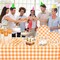 175 PCS Orange Gingham Plates(Orange Gingham)9.8 x 7.8 x 1.2 inches